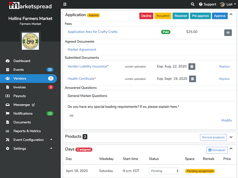 flea market management software